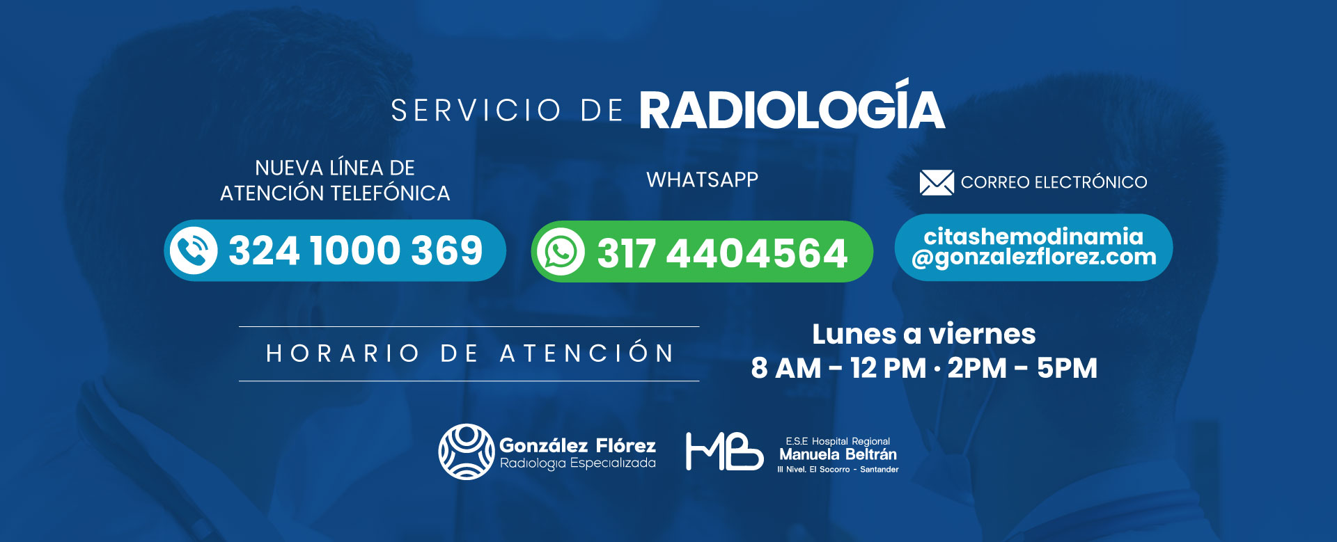 Información para la asignación de citas en el servicio de Radiología